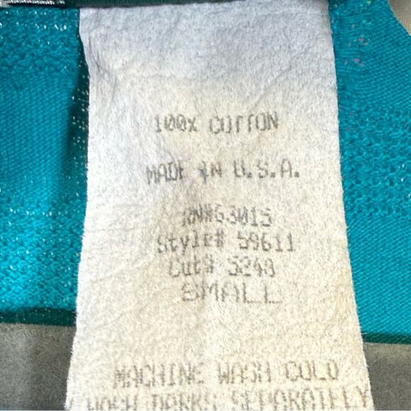 Gina Peters Sport, Teal Button-Up Women's Sweater Jacket. Size Small. Vintage - Picture 4 of 6